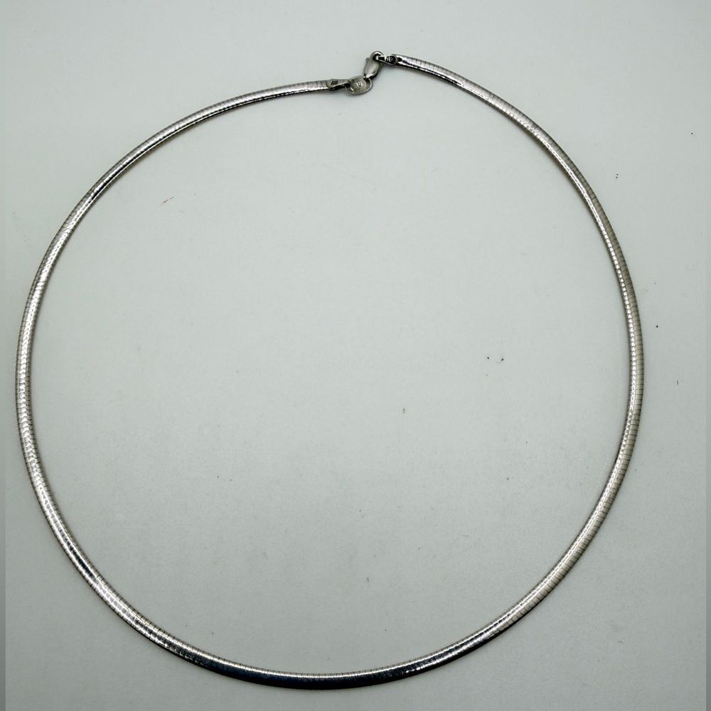 ~16", 3mm thick OMEGA 2-way necklace in 1/15 14kt YG and 925 sterling silver!